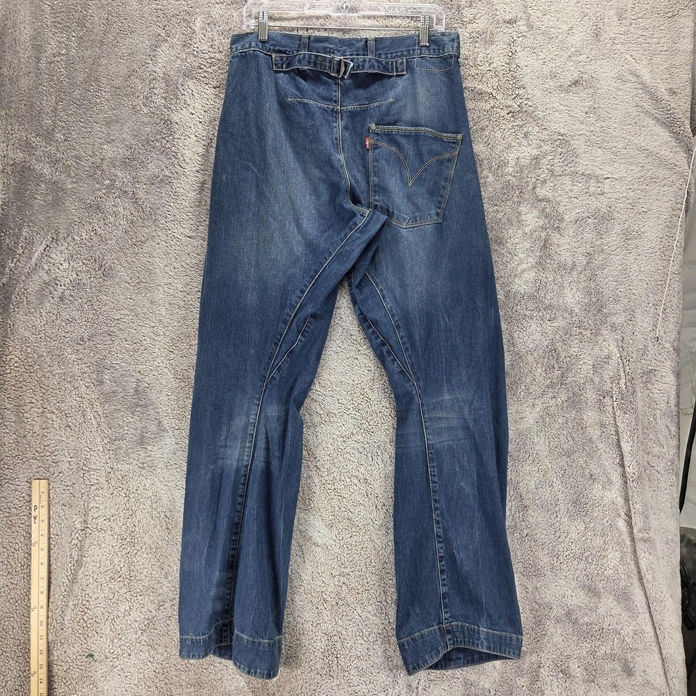 Vintage Levis Engineered Jeans Mens 32x34 Blue Twisted One Pocket Buckle Back